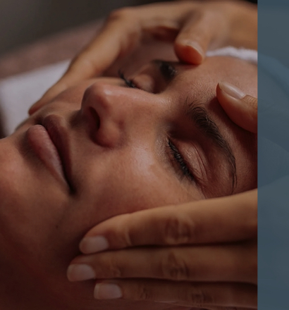 Relaxing facial massage